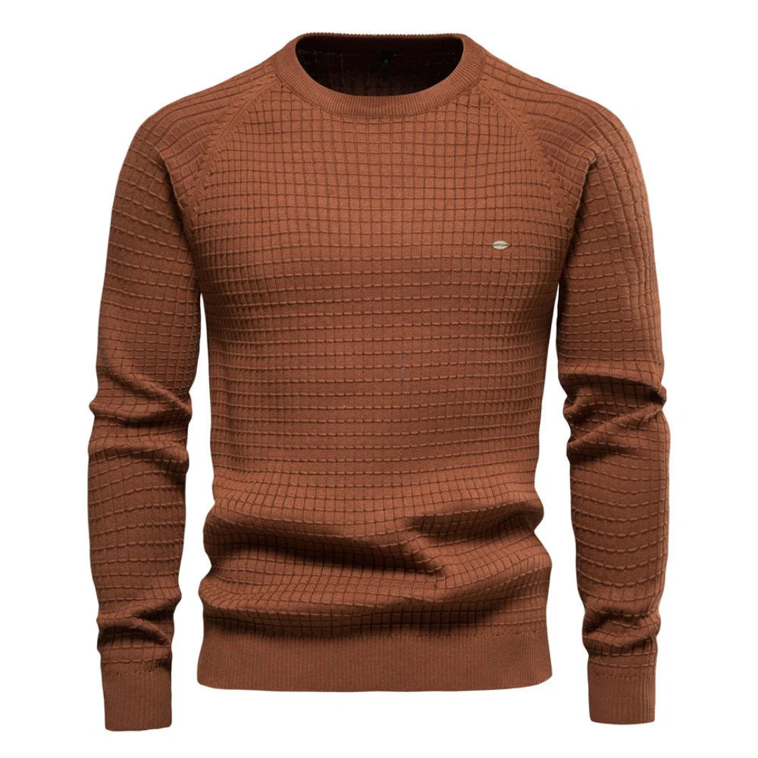 Grégory | Pull texturé à manches longues et col rond pour homme - Image 6