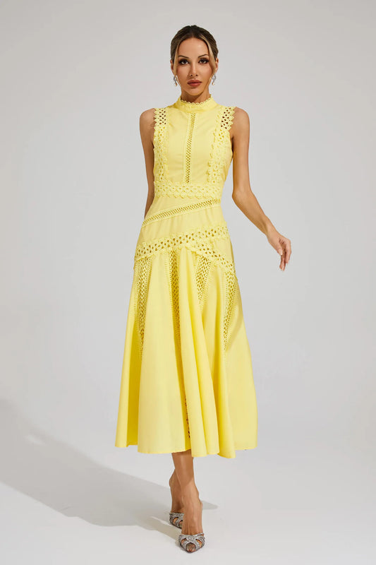 Lysa | Robe midi élégante en dentelle pour les occasions spéciales - Image 2