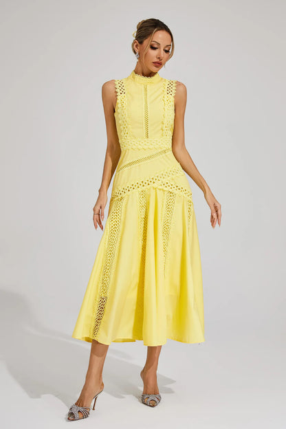 Lysa | Robe midi élégante en dentelle pour les occasions spéciales - Image 7