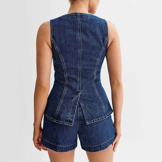 Nesrine | Ensemble de denim élégant pour l'été - Image 2