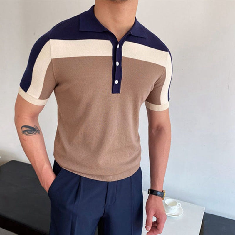 Charles | Polo Homme Manches Courtes Color Block - Image 3