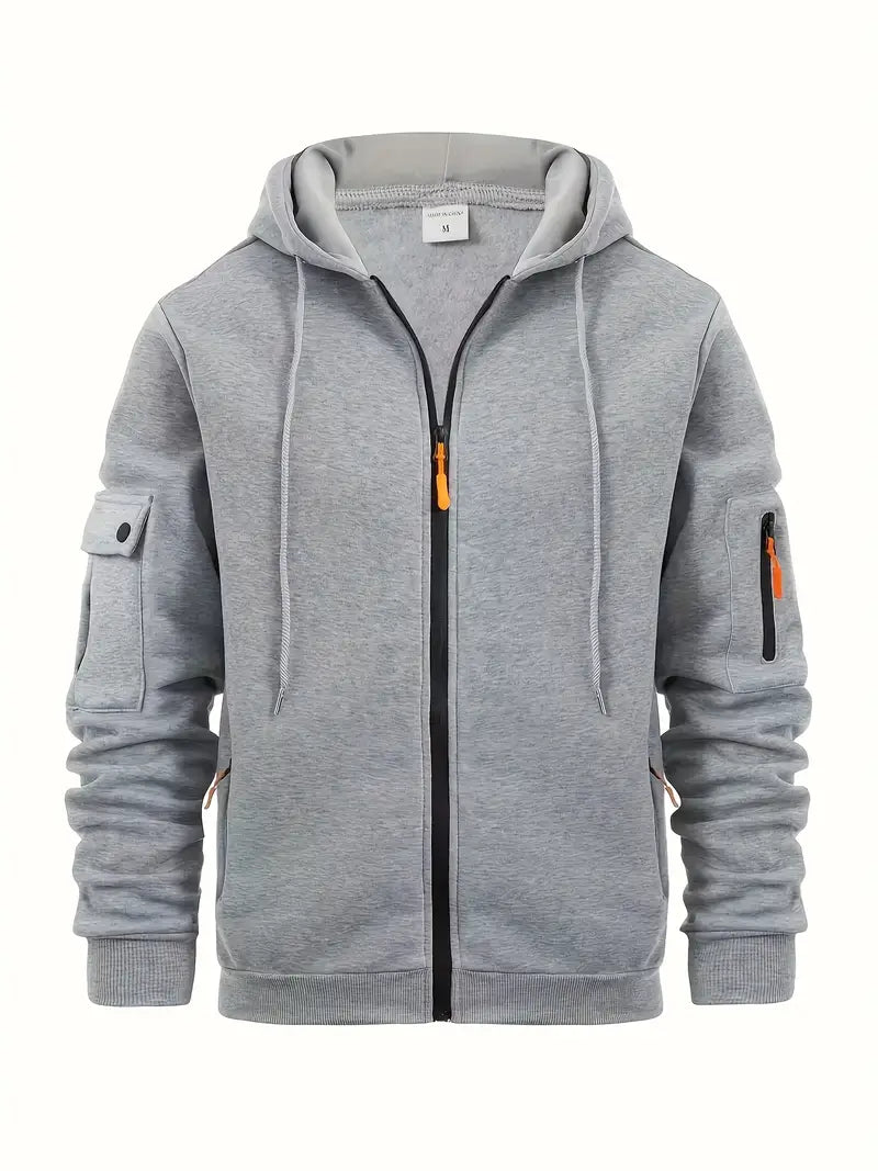 Xav | Veste Homme à Capuche Entièrement Zippée - Image 1