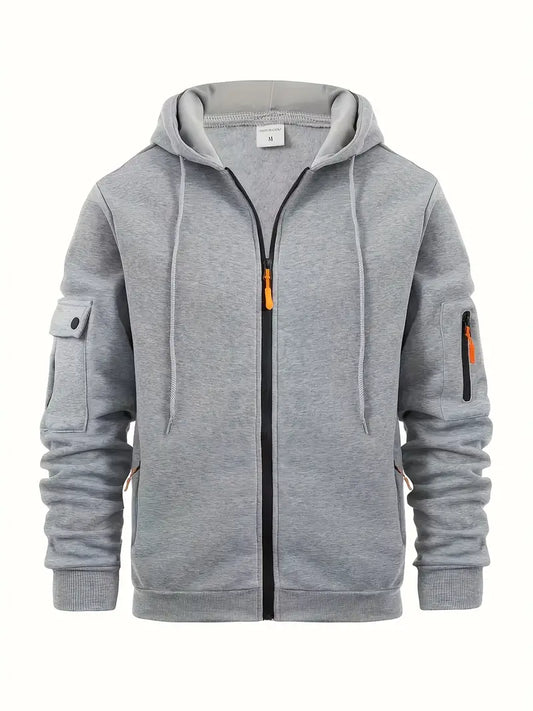 Xav | Veste Homme à Capuche Entièrement Zippée - Image 1