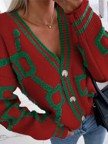 Kaïna | Cardigan Femme Boutonné à Col en V - Image 5