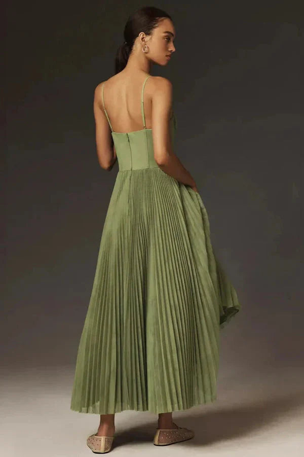 Nahia | Robe mi-longue élégante et plissée - Image 3