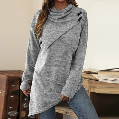 Régine | Pull asymétrique tunique pour femme - Image 3