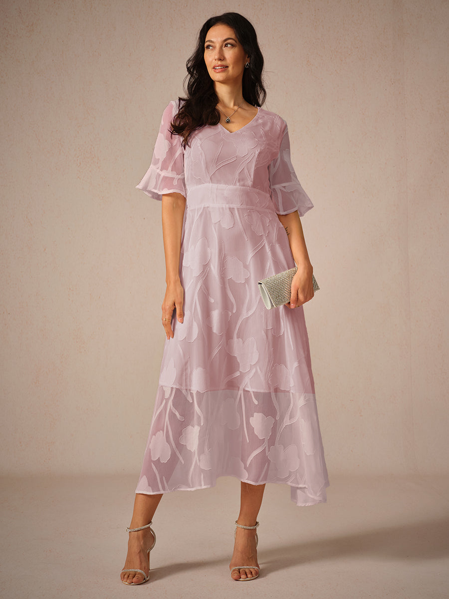 Couture-moda | Robe longue élégante à manches volantes - Image 6