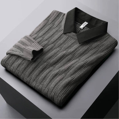 Lyès | Pull Homme Col Rond Boutonné - Image 1