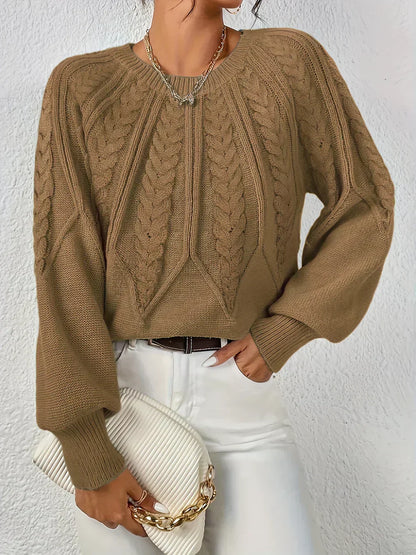 Flora | Pull Femme Maille Câble Manches Longues - Image 10