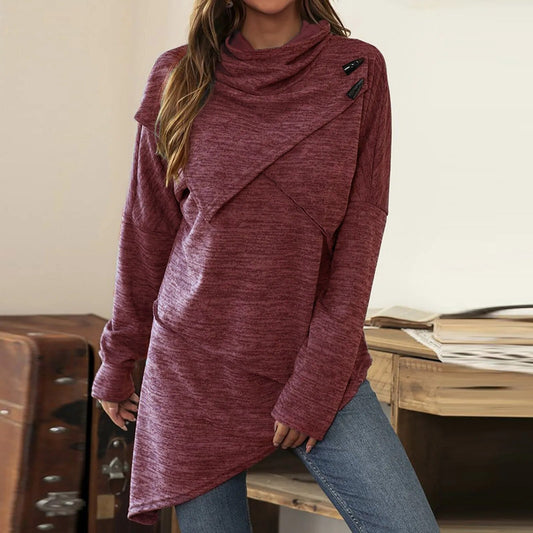 Régine | Pull asymétrique tunique pour femme - Image 2