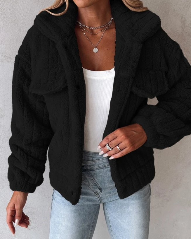 Nina | Veste Sherpa Boutonnée pour Femme - Image 3