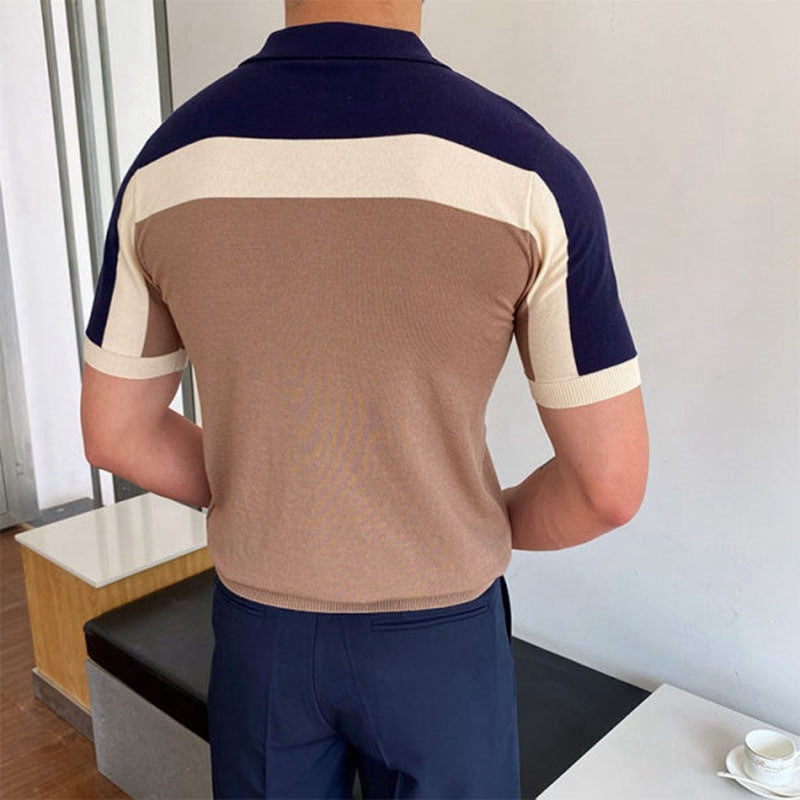 Charles | Polo Homme Manches Courtes Color Block - Image 4