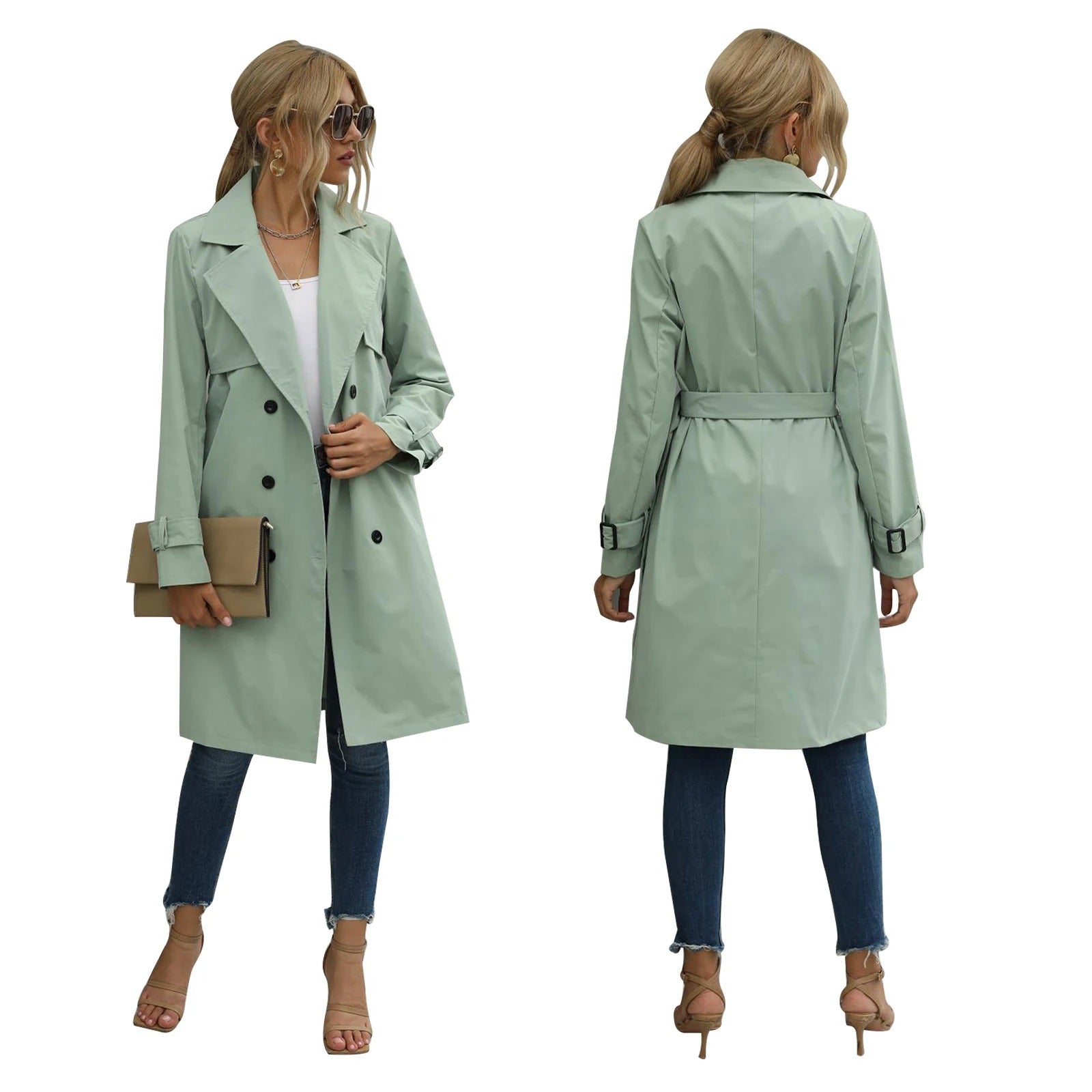 Rosalie | Trench-coat croisé pour femme - Image 1