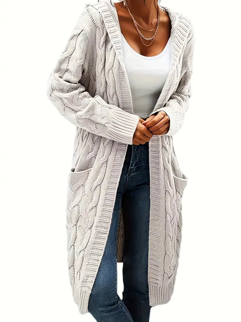 Alyssa | Cardigan Long à Capuche pour Femme - Image 11