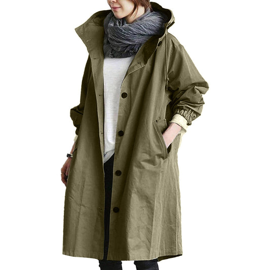 Zélie | Manteau Long à Capuche pour Femme - Image 1