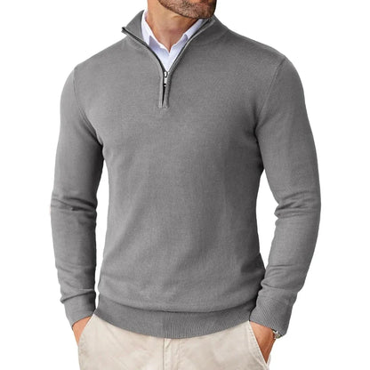 Thierry | Pull Homme Col Montant Zippé au Quart - Image 6