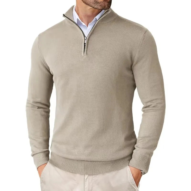 Thierry | Pull Homme Col Montant Zippé au Quart - Image 8