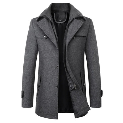 Noé | Caban mi-long croisé pour homme - Image 2