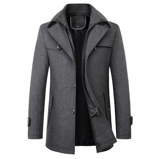 Noé | Caban mi-long croisé pour homme - Image 2
