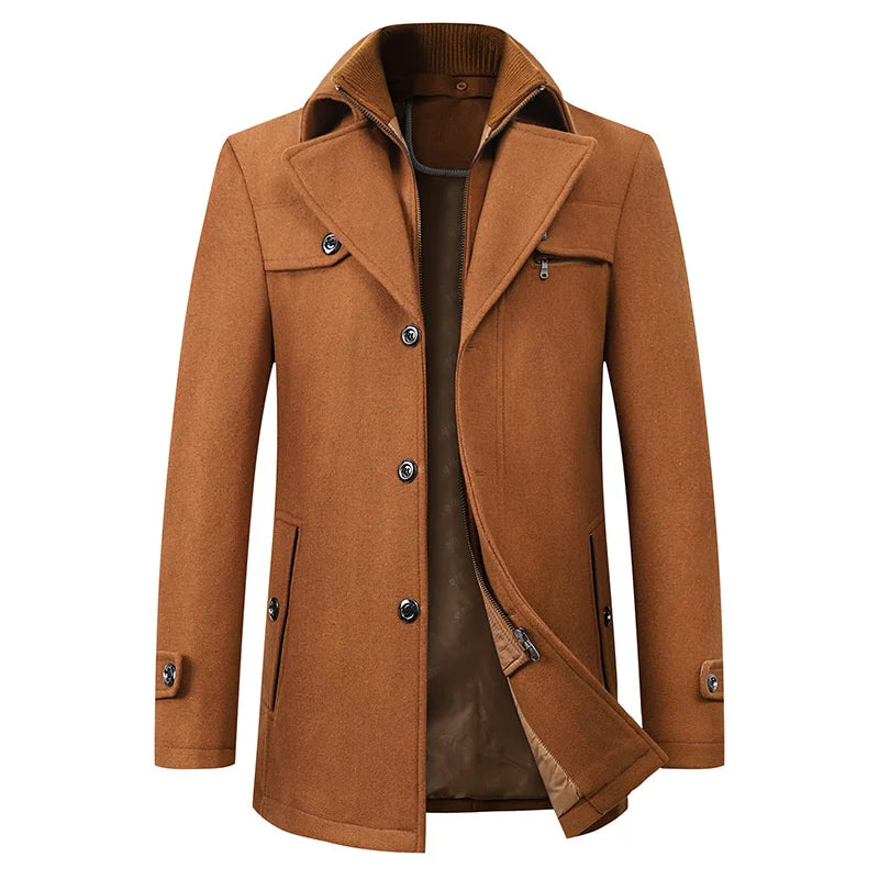 Noé | Caban mi-long croisé pour homme - Image 5