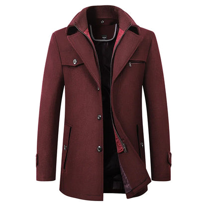 Noé | Caban mi-long croisé pour homme - Image 4