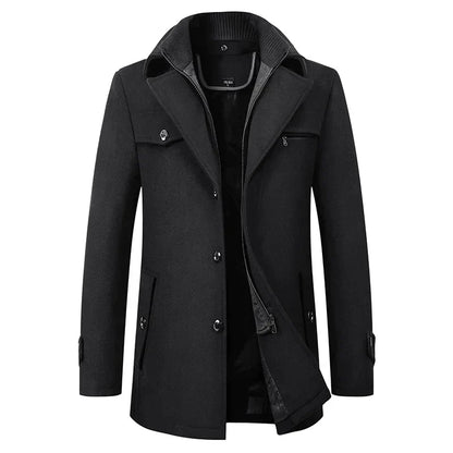Noé | Caban mi-long croisé pour homme - Image 1