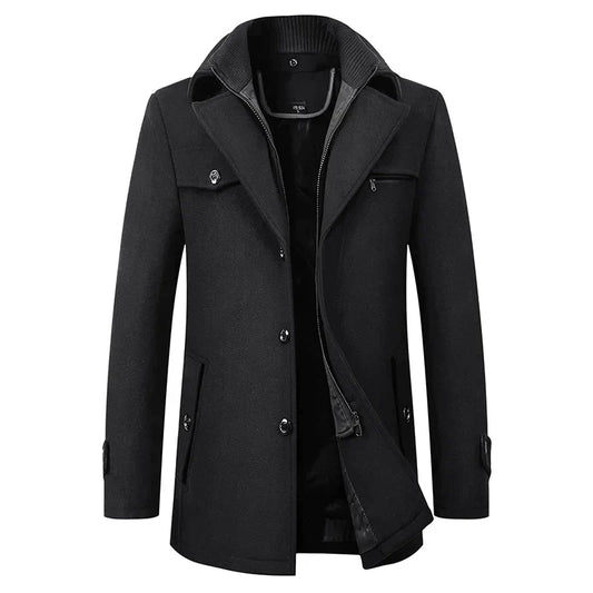 Noé | Caban mi-long croisé pour homme - Image 1