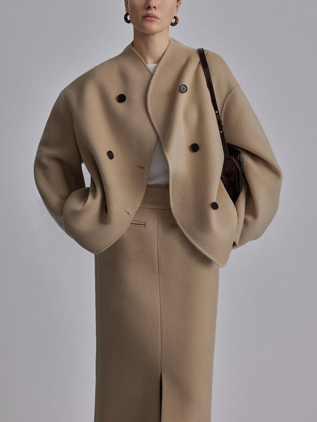 Hélèna | Caban court croisé pour femme - Image 10