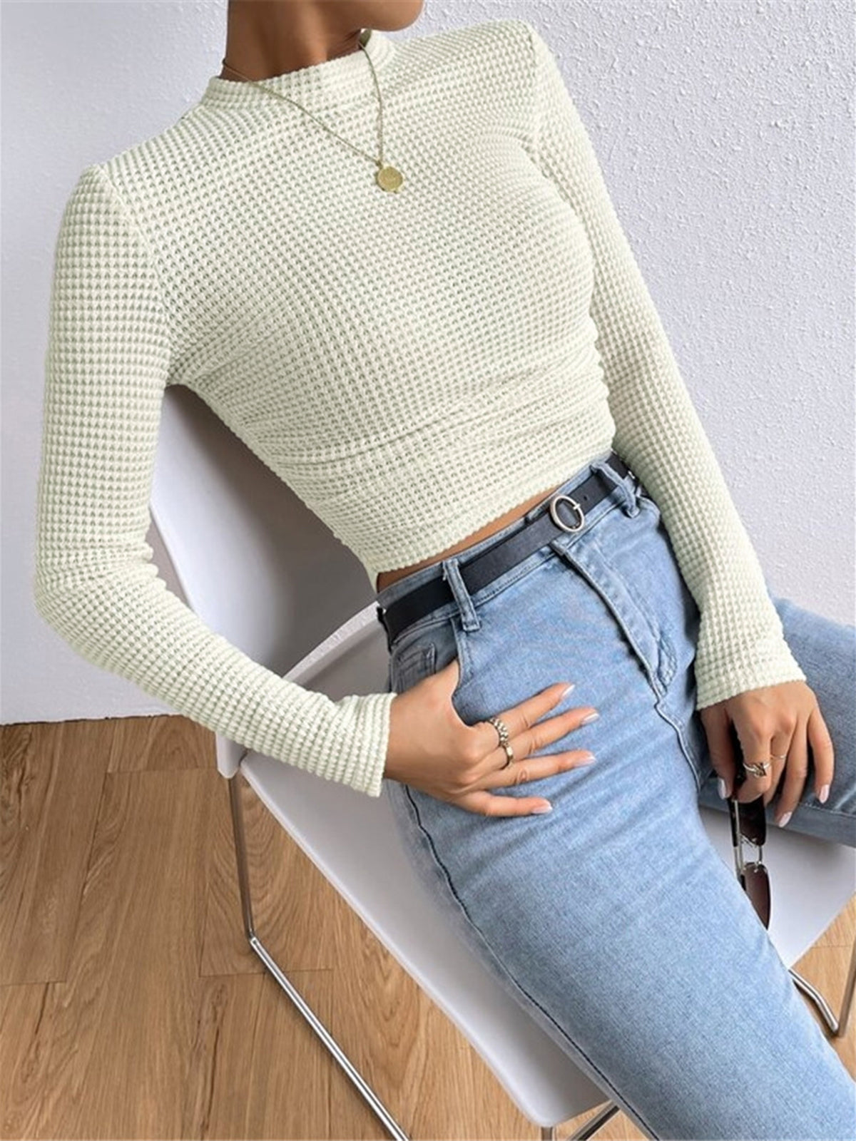 Sharifa | Haut à Manches Longues Ajusté pour Femme - Image 3
