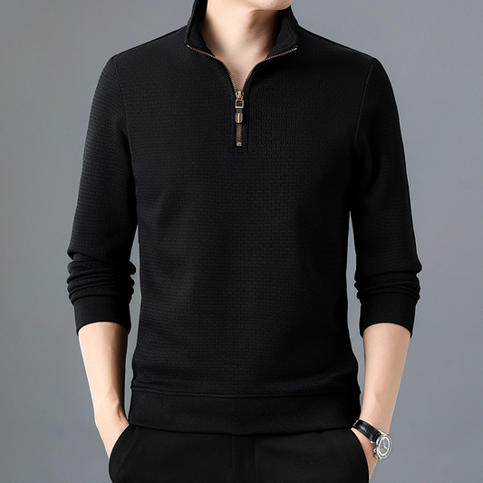 Côme | Pull Homme Col Zippé 1/4 - Image 1