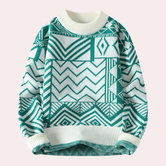 Fabien | Pull Homme Col Rond Imprimé - Image 1