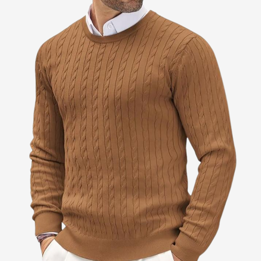 Noël | Pull Homme Col Rond Tricot Câbles - Image 6