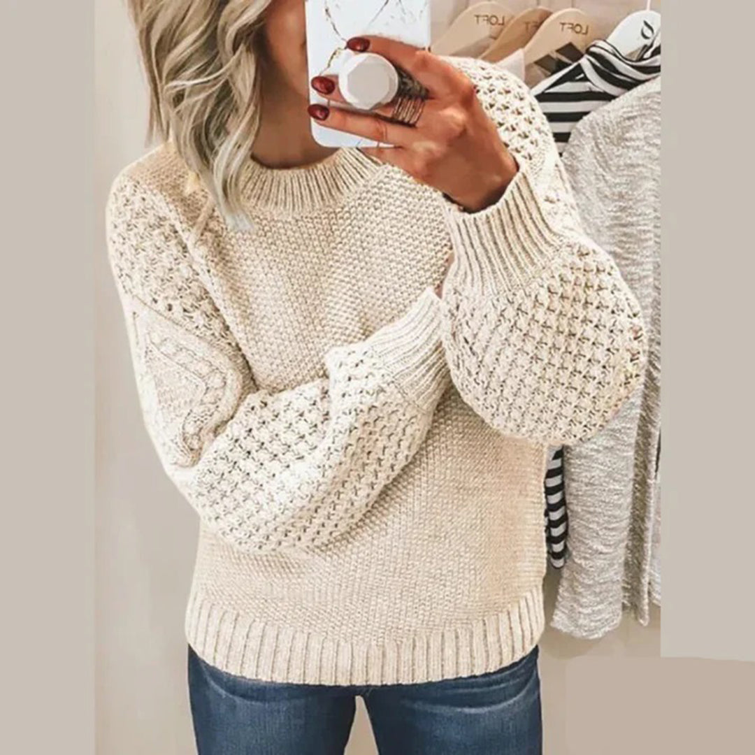 Pascale | Pull en Tricot Femme Manches Ballon - Image 1