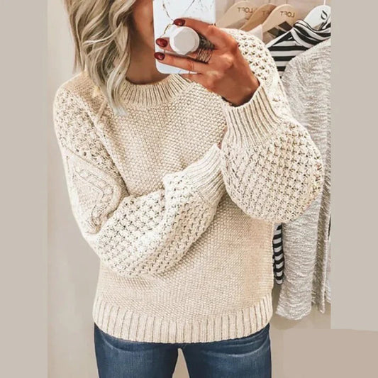 Pascale | Pull en Tricot Femme Manches Ballon - Image 1