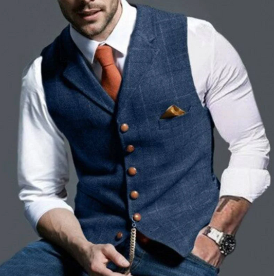 Sébastien | Gilet Boutonné Ajusté pour Homme - Image 1