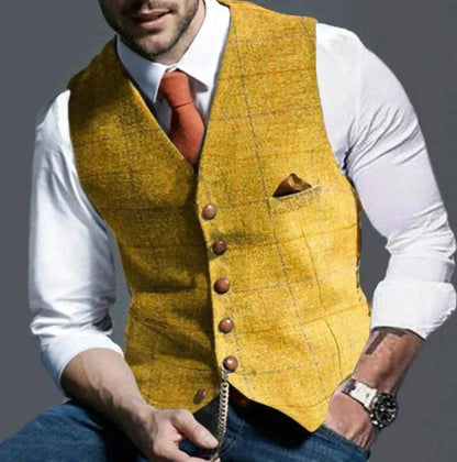 Nino | Gilet cintré à carreaux pour homme - Image 4