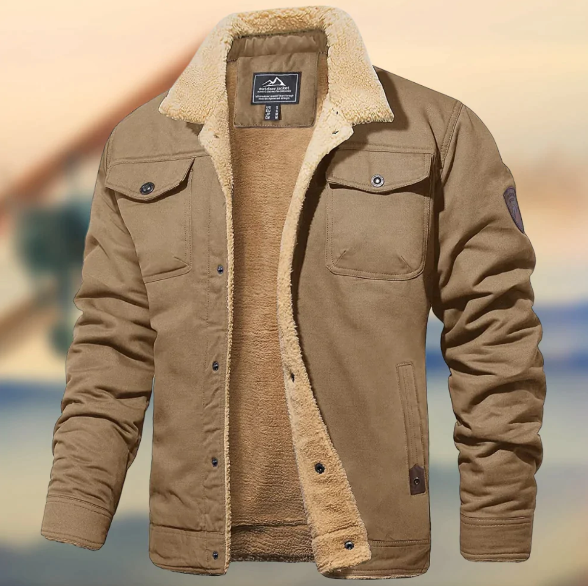 Yasser | Veste Homme Style Militaire à Col Sherpa - Image 5