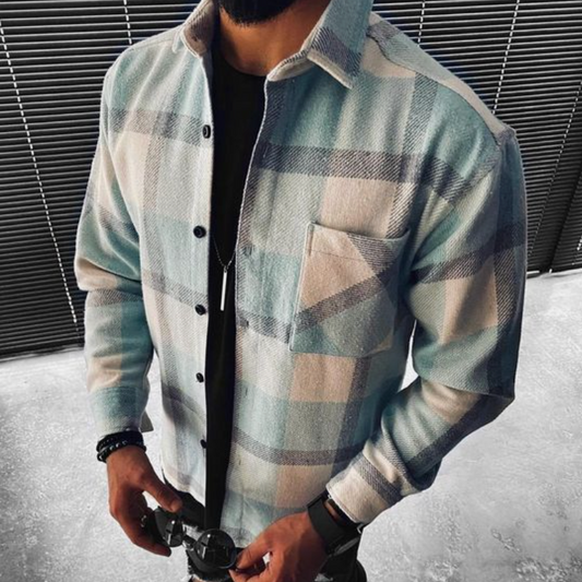 Julio | Veste à Carreaux Boutonnée pour Homme - Image 2