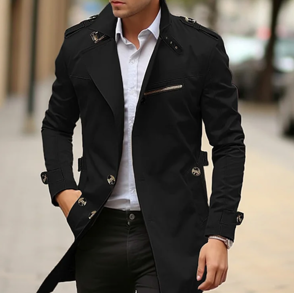 Lucien | Manteau croisé mi-long pour homme - Image 2