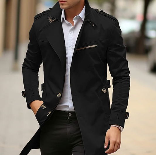 Lucien | Manteau croisé mi-long pour homme - Image 2