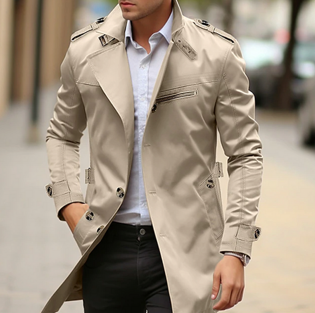 Lucien | Manteau croisé mi-long pour homme - Image 1