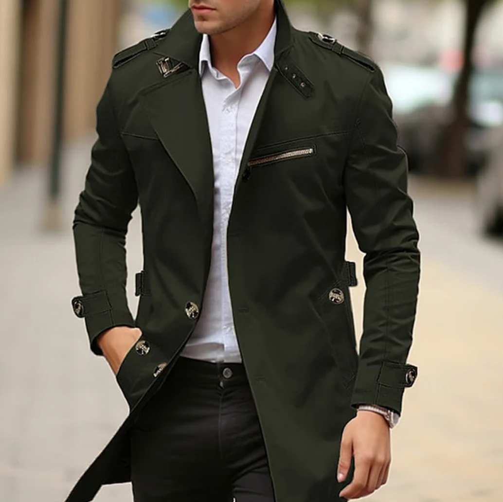 Lucien | Manteau croisé mi-long pour homme - Image 3
