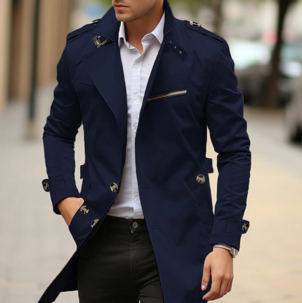 Lucien | Manteau croisé mi-long pour homme - Image 4