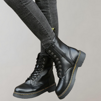 Cécile | Bottes de Combat en Cuir à Lacets pour Femmes - Image 7