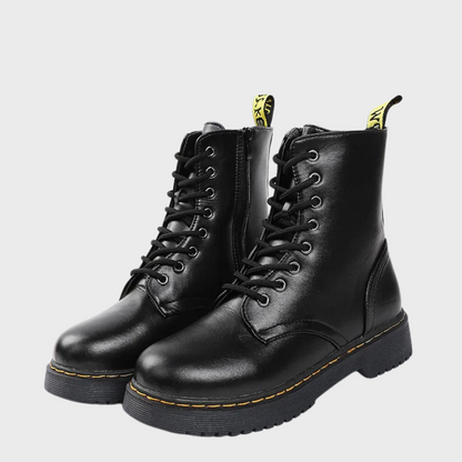 Cécile | Bottes de Combat en Cuir à Lacets pour Femmes - Image 1