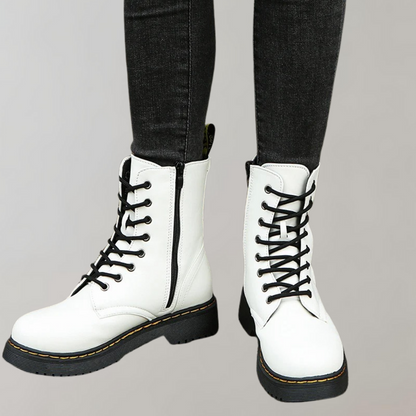 Cécile | Bottes de Combat en Cuir à Lacets pour Femmes - Image 10