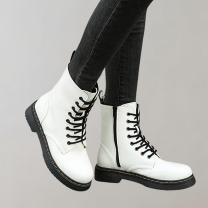 Cécile | Bottes de Combat en Cuir à Lacets pour Femmes - Image 12