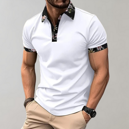 Yacine | Polo respirant de coupe classique pour hommes - Tenue décontractée - Image 1