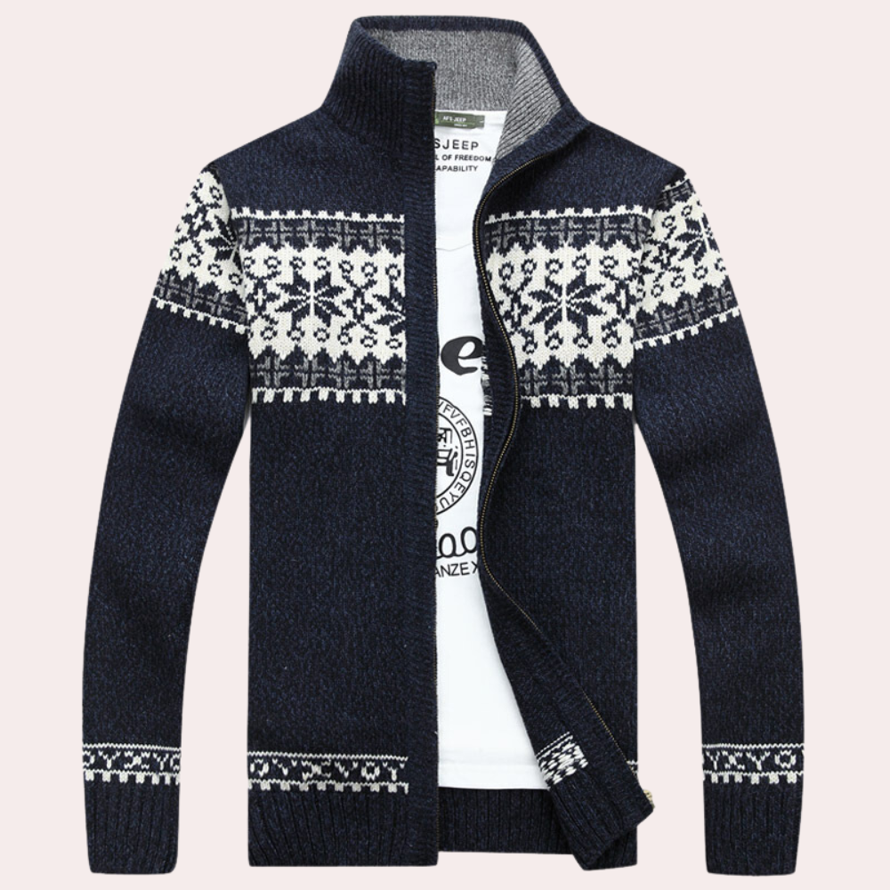 Stéphane | Veste Tricot Homme Entièrement Zippée - Image 1
