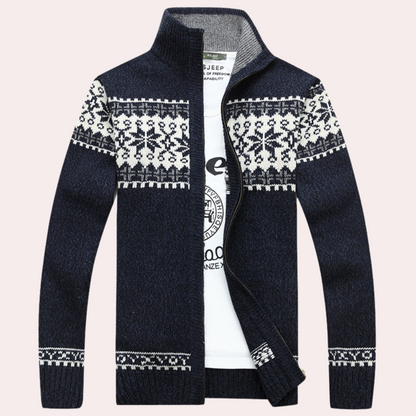Stéphane | Veste Tricot Homme Entièrement Zippée - Image 1